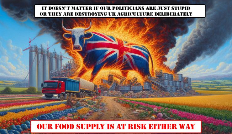 The threat to UK Farming, Our Food Security and Food Production: Either deliberate intent or outright stupidity is destroying our own ability to feed and support British People