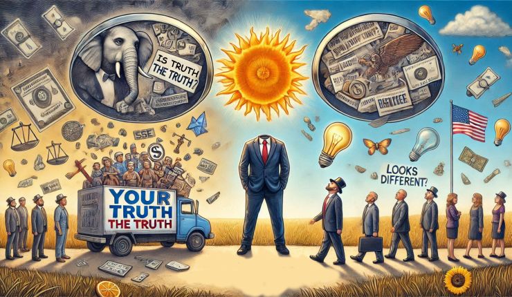 Is your truth the truth, or just a small part of a much bigger truth that looks so different it doesn’t resemble your truth or beliefs at all?