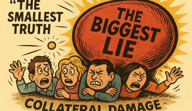 When the smallest truth becomes the biggest lie and we become the collateral damage sandwiched in&nbsp;between